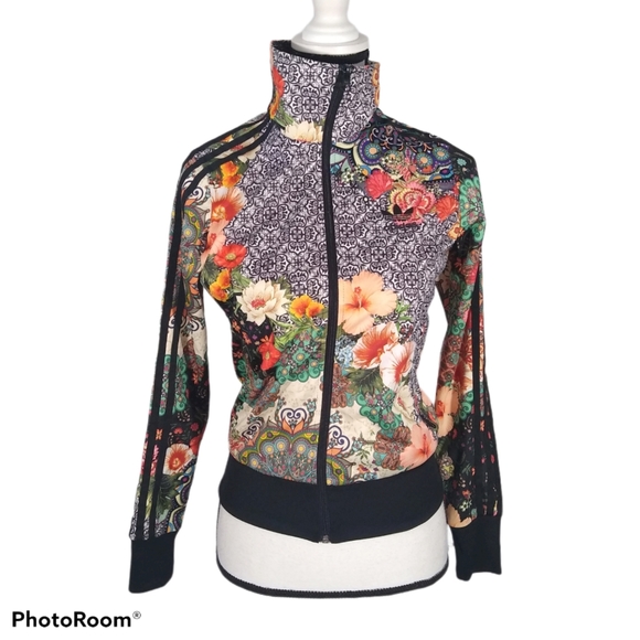 adidas Jackets & Blazers - Adidas floral track jacket size XS